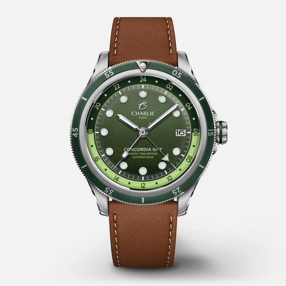 Montre Charlie Paris : Concordia GMT Automatique Vert