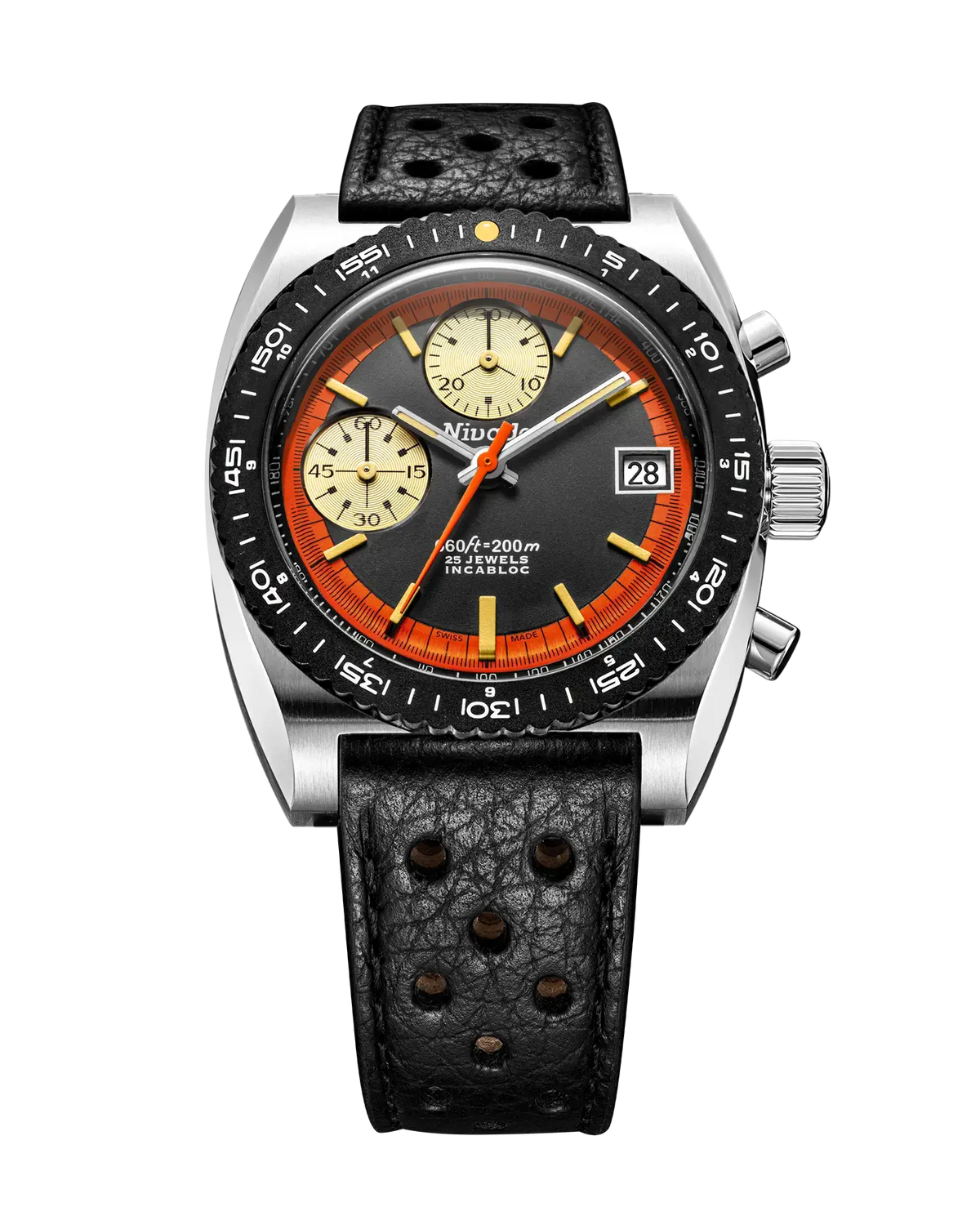 Nivada Grenchen Watch: Automatic Orange Autochron