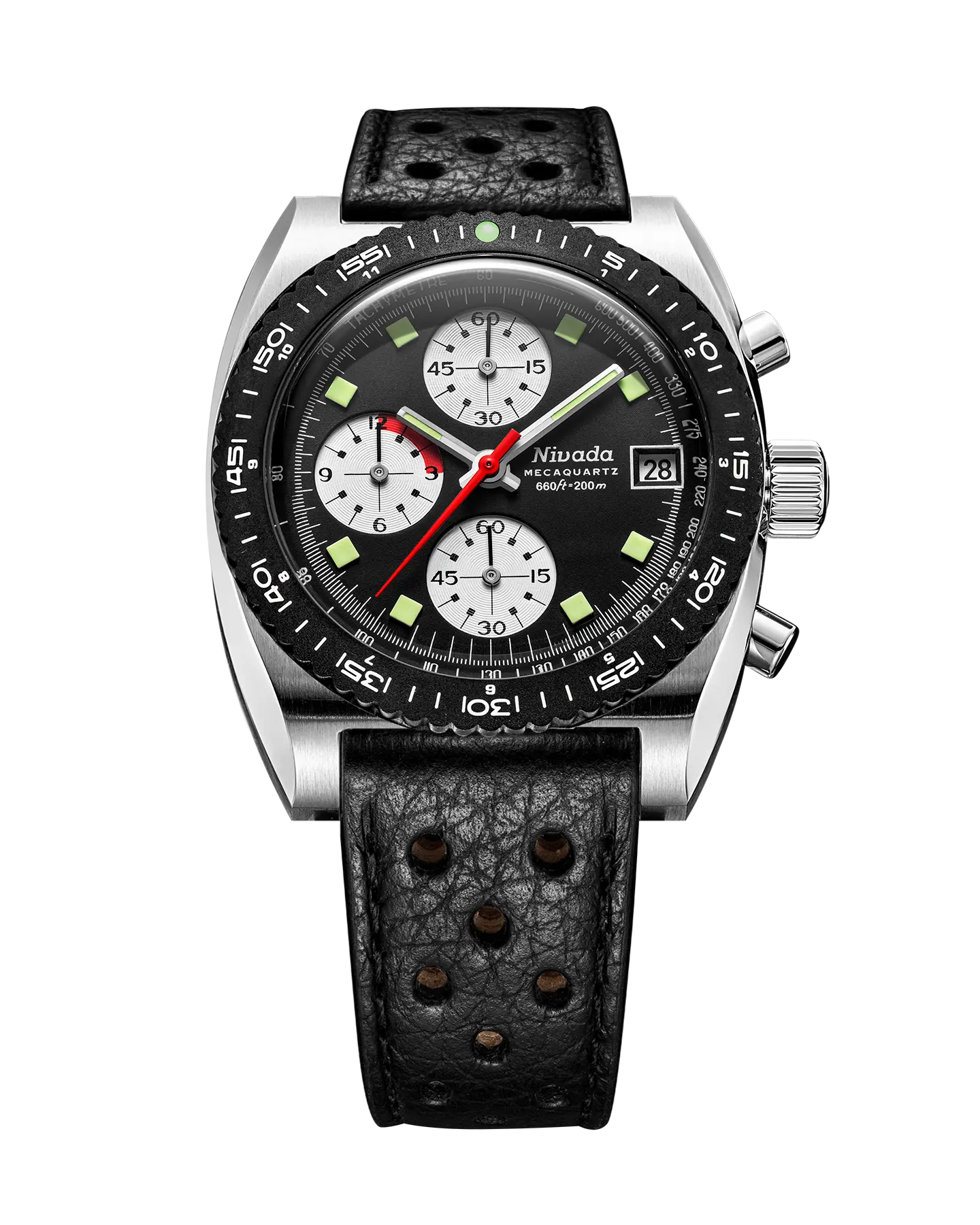 Nivada Grenchen Watch: Autochron Mecaquartz Reverse Panda