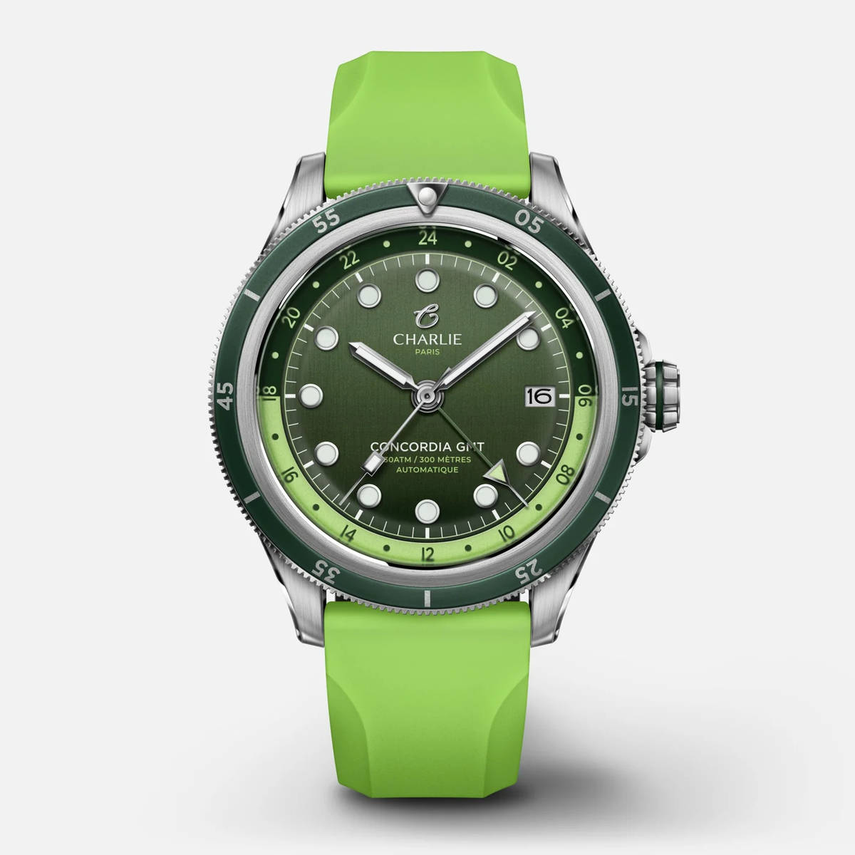 Montre Charlie Paris : Concordia GMT Automatique Vert