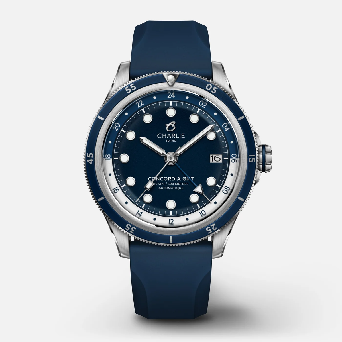 Montre Charlie Paris : Concordia GMT Automatique Bleu Antarctique