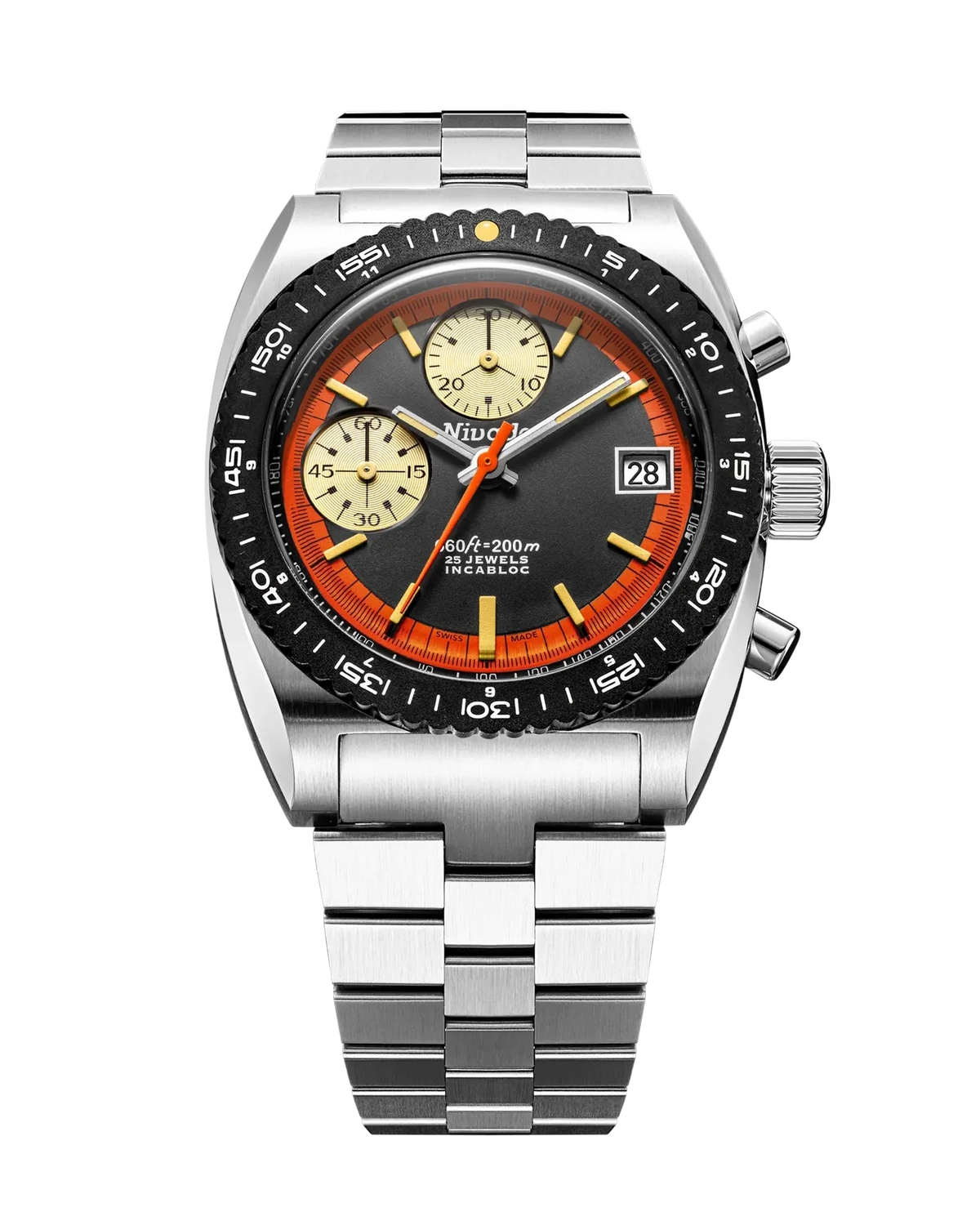 Nivada Grenchen Watch: Automatic Orange Autochron
