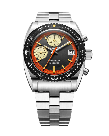 Nivada Grenchen Watch: Automatic Orange Autochron