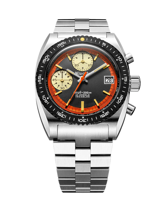Nivada Grenchen Watch: Automatic Orange Autochron