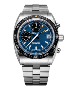 Nivada Grenchen Watch: Blue Automatic Autochron