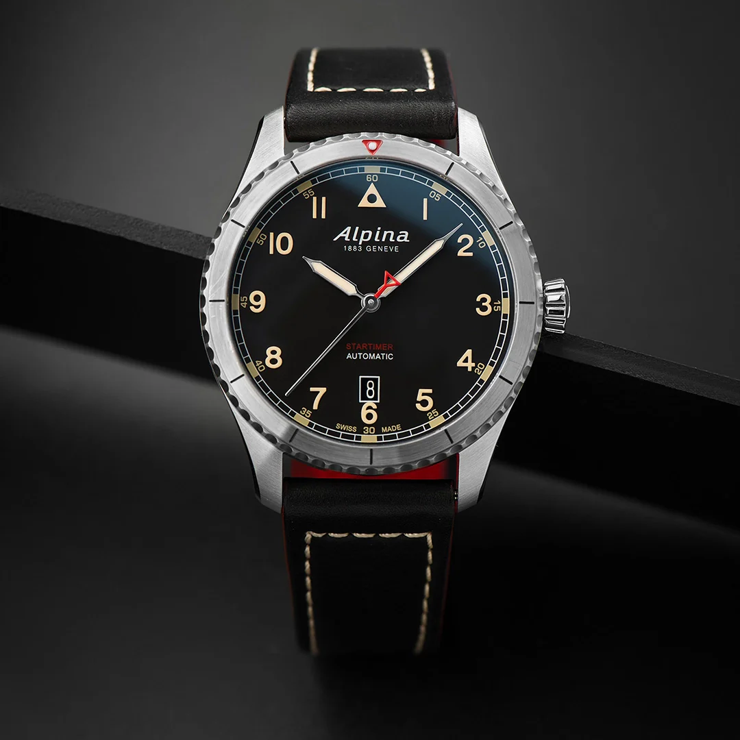 MONTRE ALPINA : STARTIMER PILOT AUTOMATIQUE NOIR AL-525BBG4S26