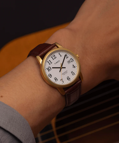 Timex : Easy Reader doré blanc 35 mm, vue de présentation