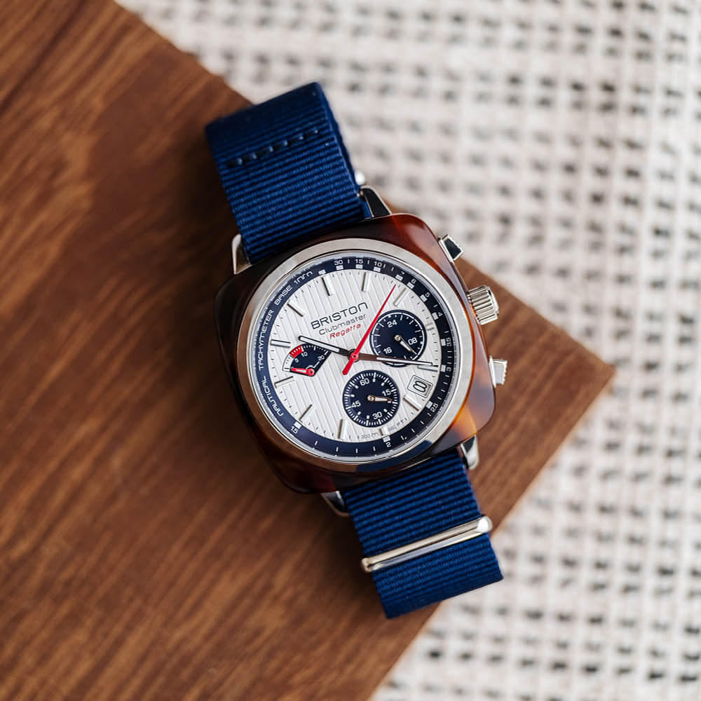 MONTRE BRISTON : CLUBMASTER REGATTA CHRONOGRAPHE BLANC 241542.SA.T.2.NNB