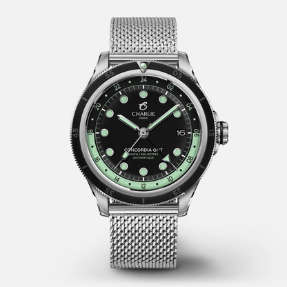 Montre Charlie Paris : Concordia GMT Automatique Noir