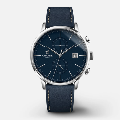 CHARLIE PARIS : HORIZON CHRONOGRAPHE BLEU