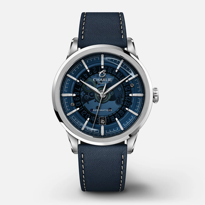 MONTRE CHARLIE PARIS : ALLIANCE AUTOMATIQUE SAPHIR BLEU