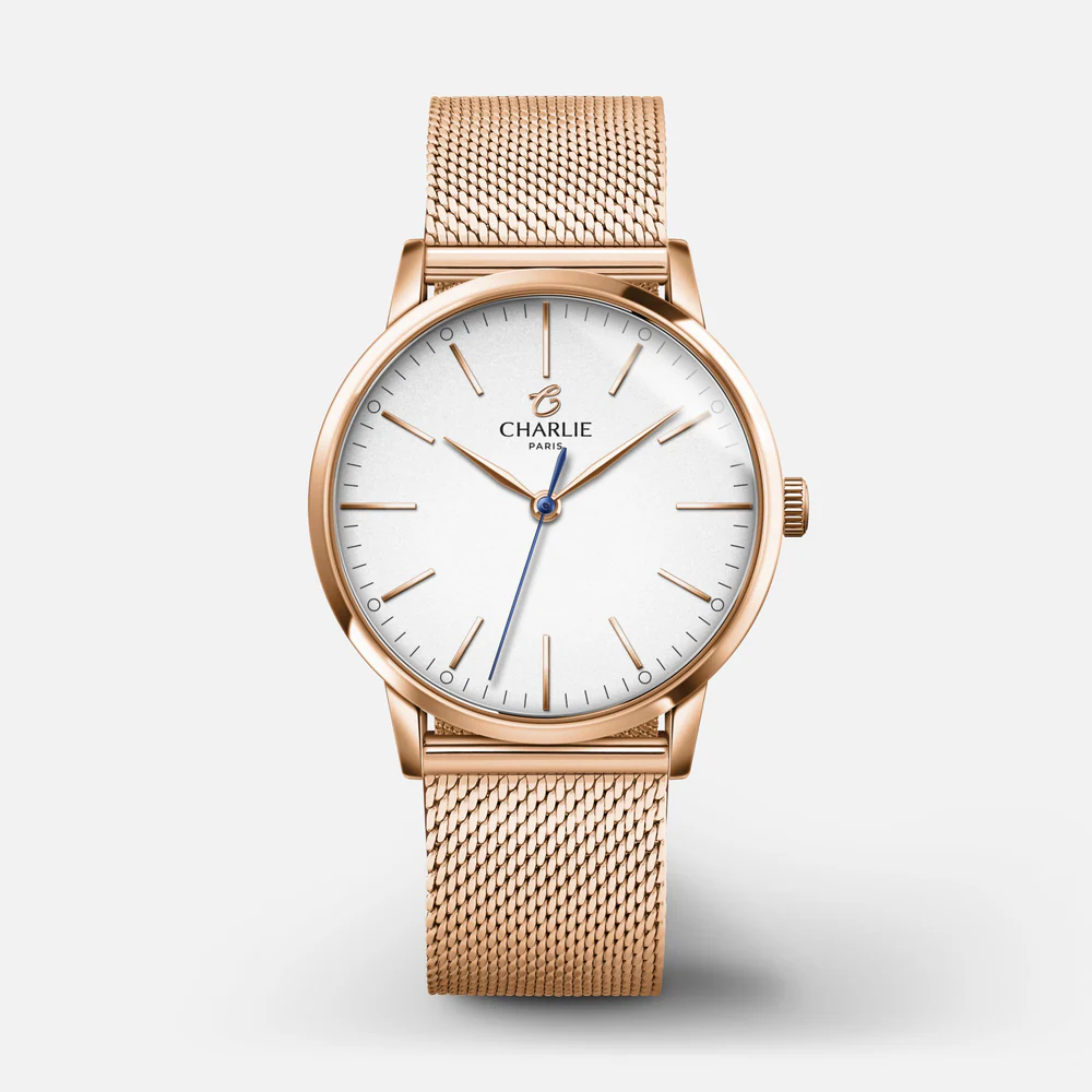 MONTRE CHARLIE PARIS : SULLY 35 QUARTZ OR ROSE