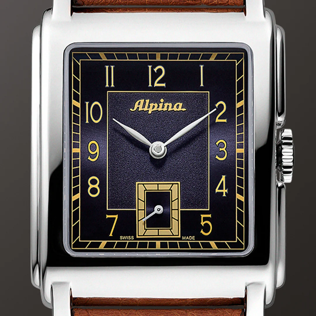 MONTRE ALPINA : HERITAGE CARRÉE AUTOMATIQUE BLEU AL-530N3C6