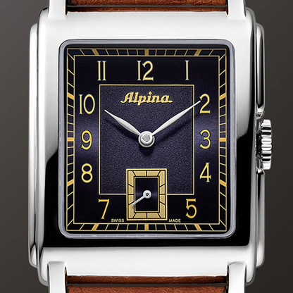 MONTRE ALPINA : HERITAGE CARRÉE AUTOMATIQUE BLEU AL-530N3C6