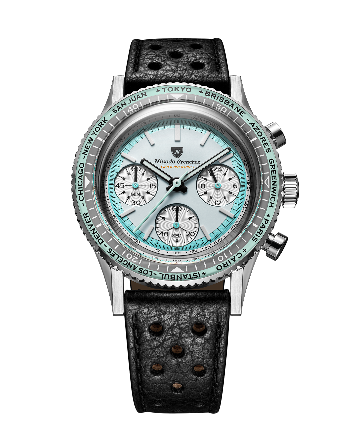 Reloj Nivada Grenchen: Chronoking Summer Edition Mecaquartz Gris