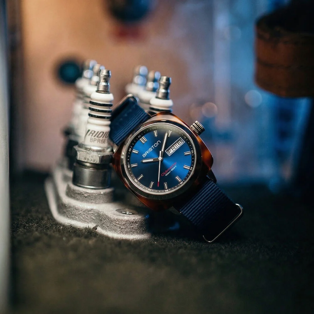 MONTRE BRISTON : CLUBMASTER SPORT HMS BLEU MARINE 17342.SA.TS.9.NNB