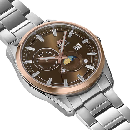 MONTRE ORIENT : STRETTO SUN & MOON MARRON RA-AK0313Y