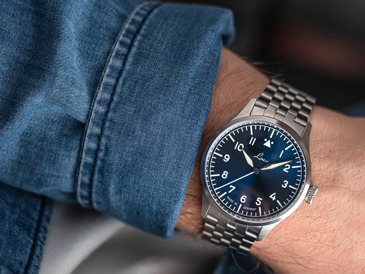 RELOJ LACO: FLIEGER STUTTGART PRO AUTOMÁTICO AZUL
