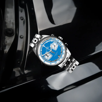 MONTRE YEMA : RALLYGRAF MECAQUARTZ ALPINE BLEU