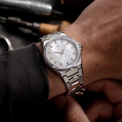 MONTRE VENEZIANICO : ARSENALE 37 MOISSANITE BLANC 6121511C