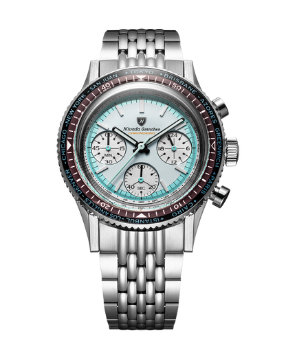 Reloj Nivada Grenchen: Chronoking Summer Edition Mecaquartz Gris