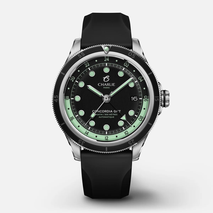 Montre Charlie Paris : Concordia GMT Automatique Noir