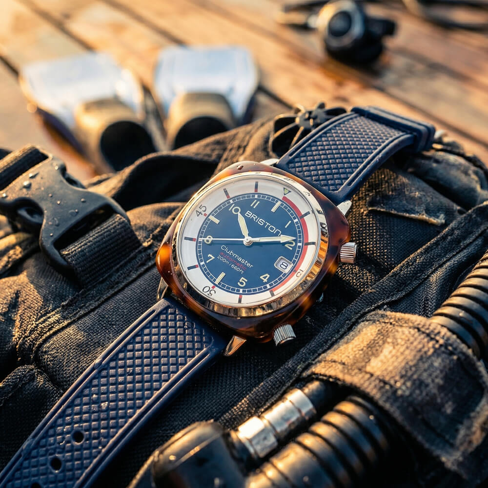 MONTRE BRISTON : CLUBMASTER LEGEND COMPRESSOR BLEU 26642.SA.T.15.FNB