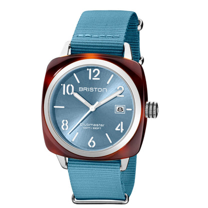 MONTRE BRISTON : CLUBMASTER CLASSIC HMS BLEU GLACIER 23240.SA.T.25.NIB