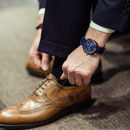 MONTRE BRISTON : CLUBMASTER CLASSIC CHRONOGRAPHE BLEU MARINE 15140.SA.T.9.NNB