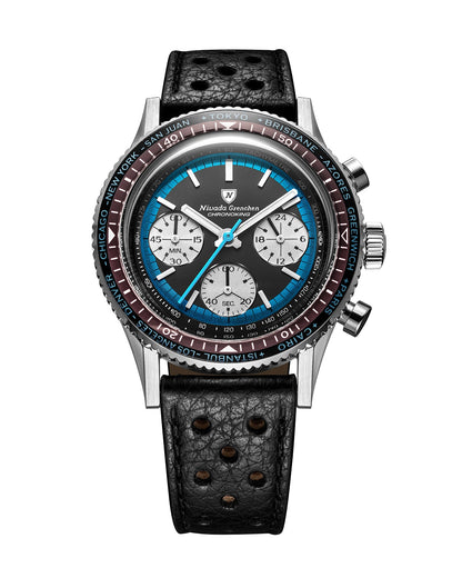 Montre Nivada Grenchen : Chronoking Summer Edition Mecaquartz Bleu