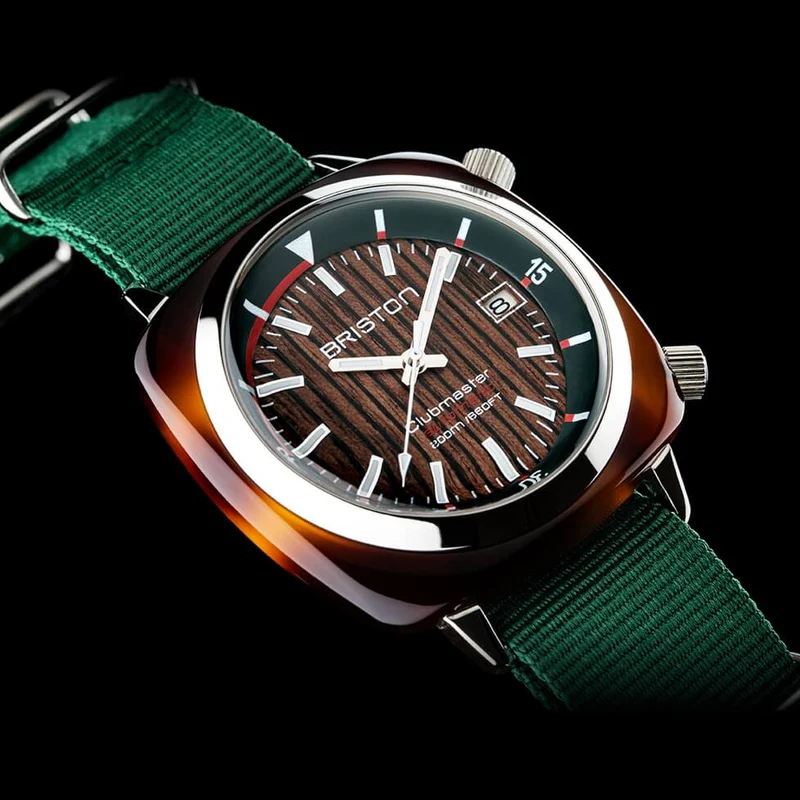 MONTRE BRISTON : CLUBMASTER DIVER YACHTING VERT ANGLAIS 18642.SA.TD.10W.NBG