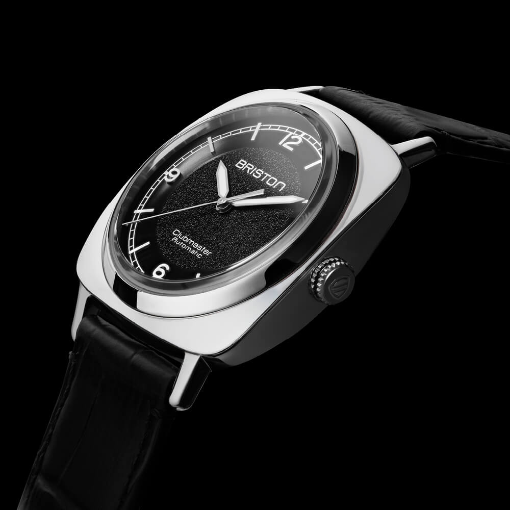 MONTRE BRISTON : CLUBMASTER LEGEND CLASSIC ACIER & NOIR 25639.PS.L.1.LAB