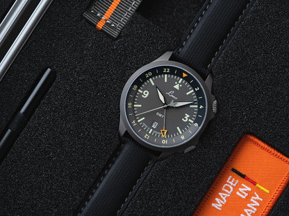 MONTRE LACO : PILOT WATCHES SPECIAL MODELS FRANKFURT GMT AUTOMATIQUE GRIS 862121.2
