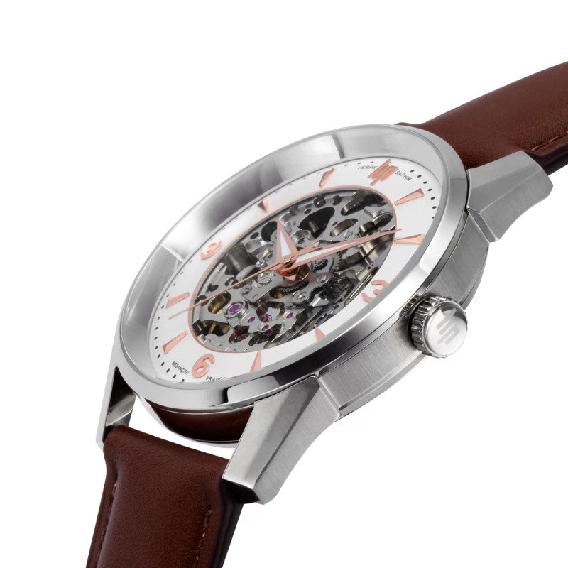 MONTRE LIP : HIMALAYA AUTOMATIQUE SQUELETTE OR ROSE 40 MM 671557