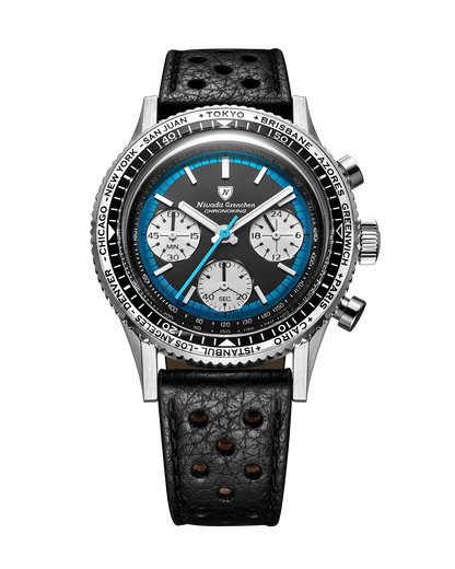 Montre Nivada Grenchen : Chronoking Summer Edition Mecaquartz Bleu