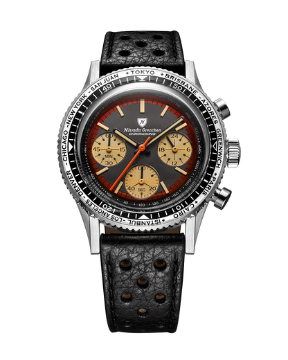 Montre Nivada Grenchen : Chronoking Summer Edition Ambre Noire