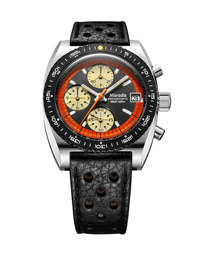 Montre Nivada Grenchen : Autochron Mecaquartz Orange