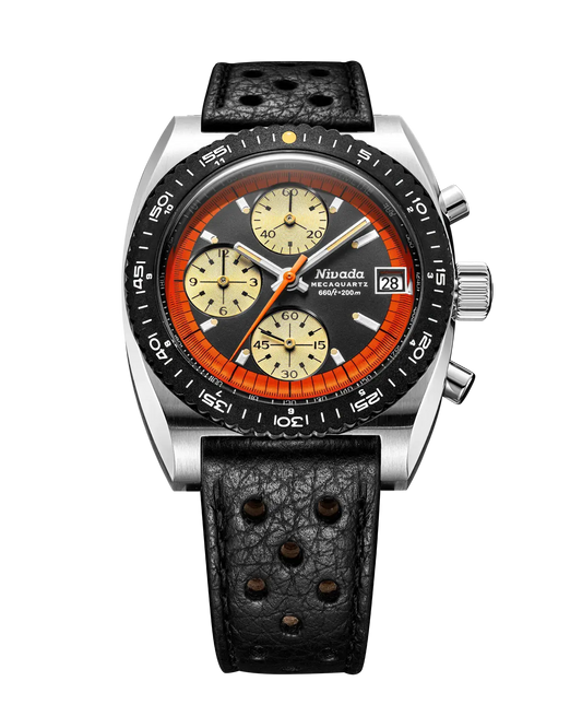 Nivada Grenchen Watch: Autochron Mecaquartz Orange
