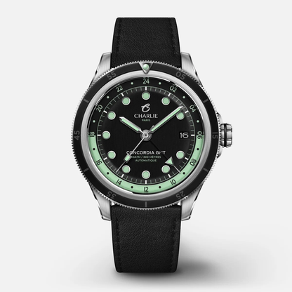 Montre Charlie Paris : Concordia GMT Automatique Noir