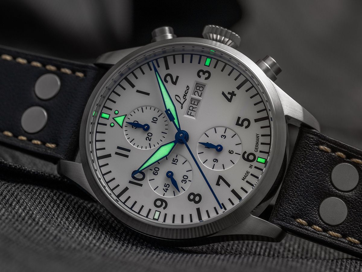 RELOJ LACO: CRONÓGRAFO AUTOMÁTICO KIEL.2 BLANCO