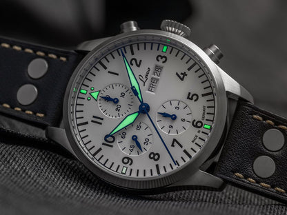 RELOJ LACO: CRONÓGRAFO AUTOMÁTICO KIEL.2 BLANCO