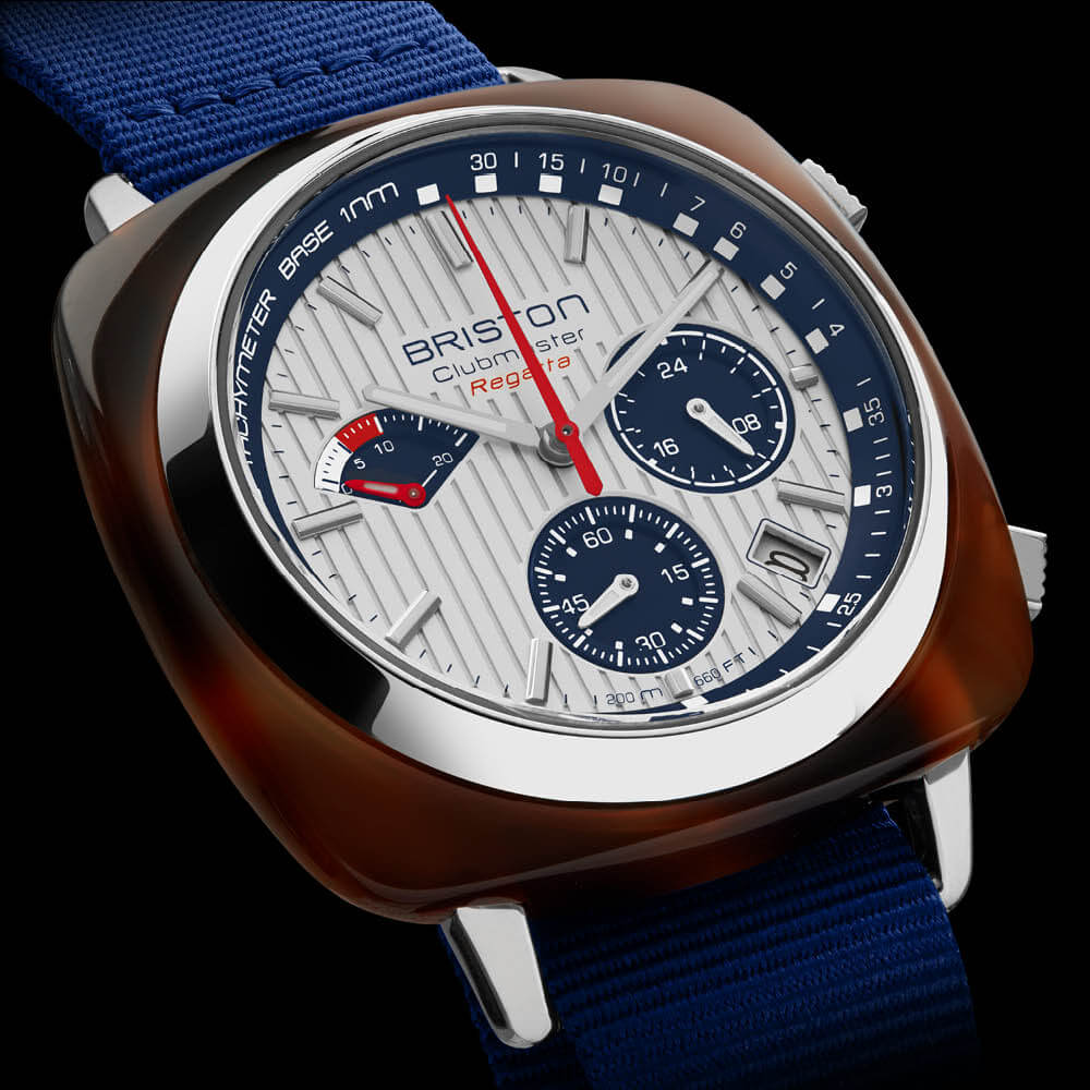 MONTRE BRISTON : CLUBMASTER REGATTA CHRONOGRAPHE BLANC 241542.SA.T.2.NNB