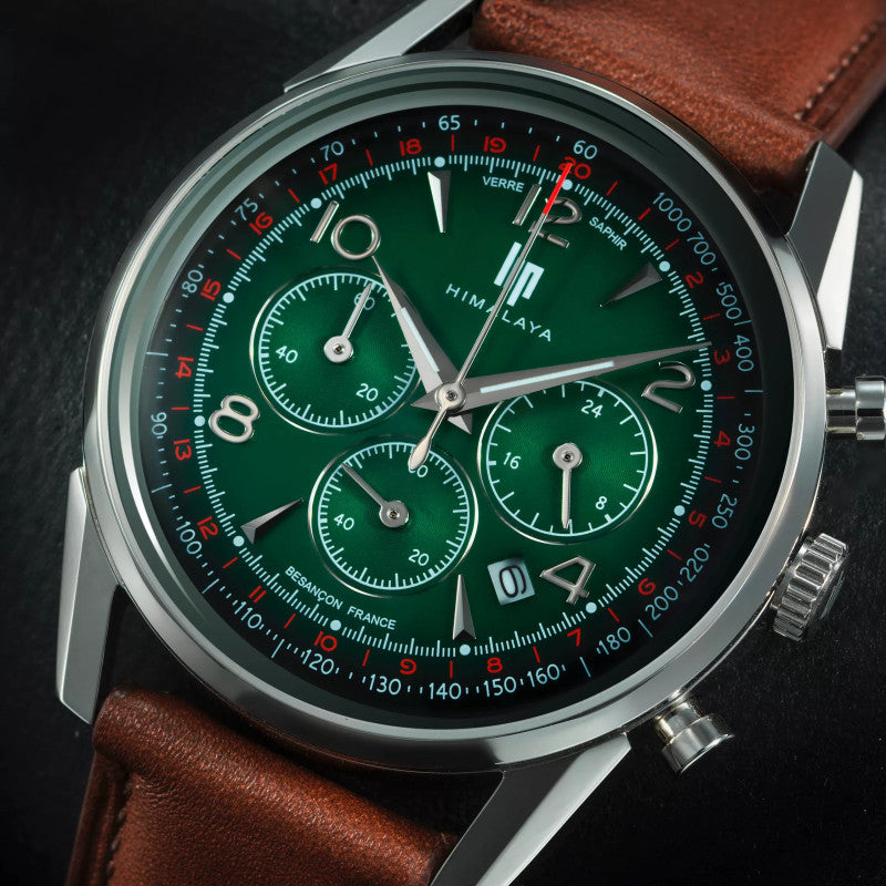 MONTRE LIP : HIMALAYA 40MM CHRONOGRAPHE VERT 671597
