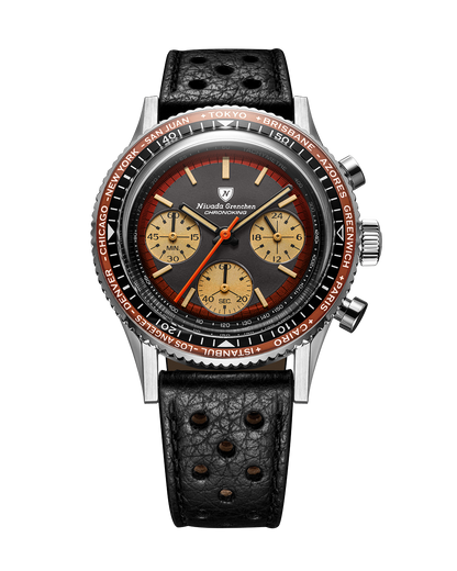 Montre Nivada Grenchen : Chronoking Summer Edition Ambre Noire