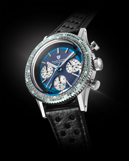Montre Nivada Grenchen : Chronoking Summer Edition Mecaquartz Bleu Lagon