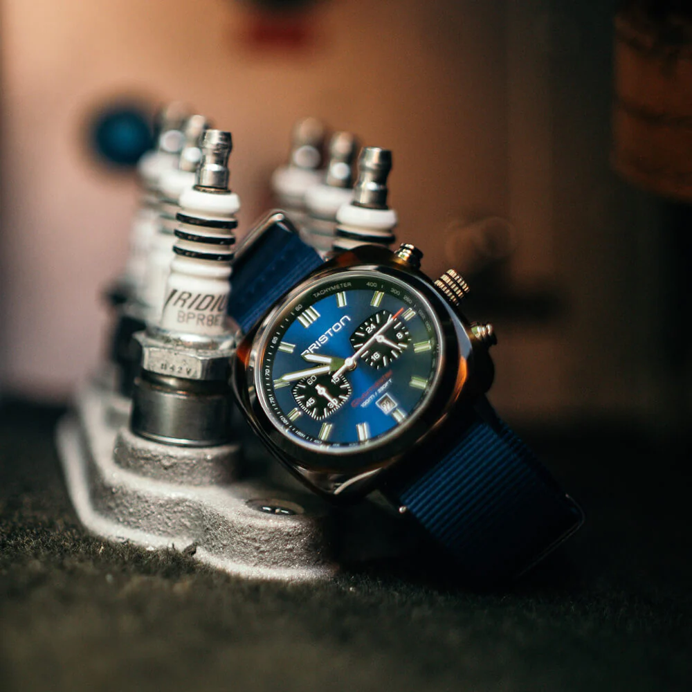 BRISTON WATCH: CLUBMASTER SPORT ACETATE – BLUE