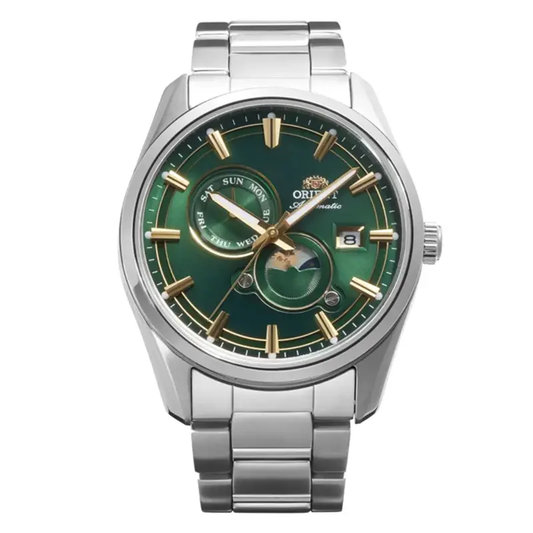 MONTRE ORIENT : STRETTO SUN & MOON VERT RA-AK0314E
