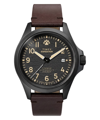 Timex : Expedition Field Post Titanium automatique noir 41 mm, vue de face