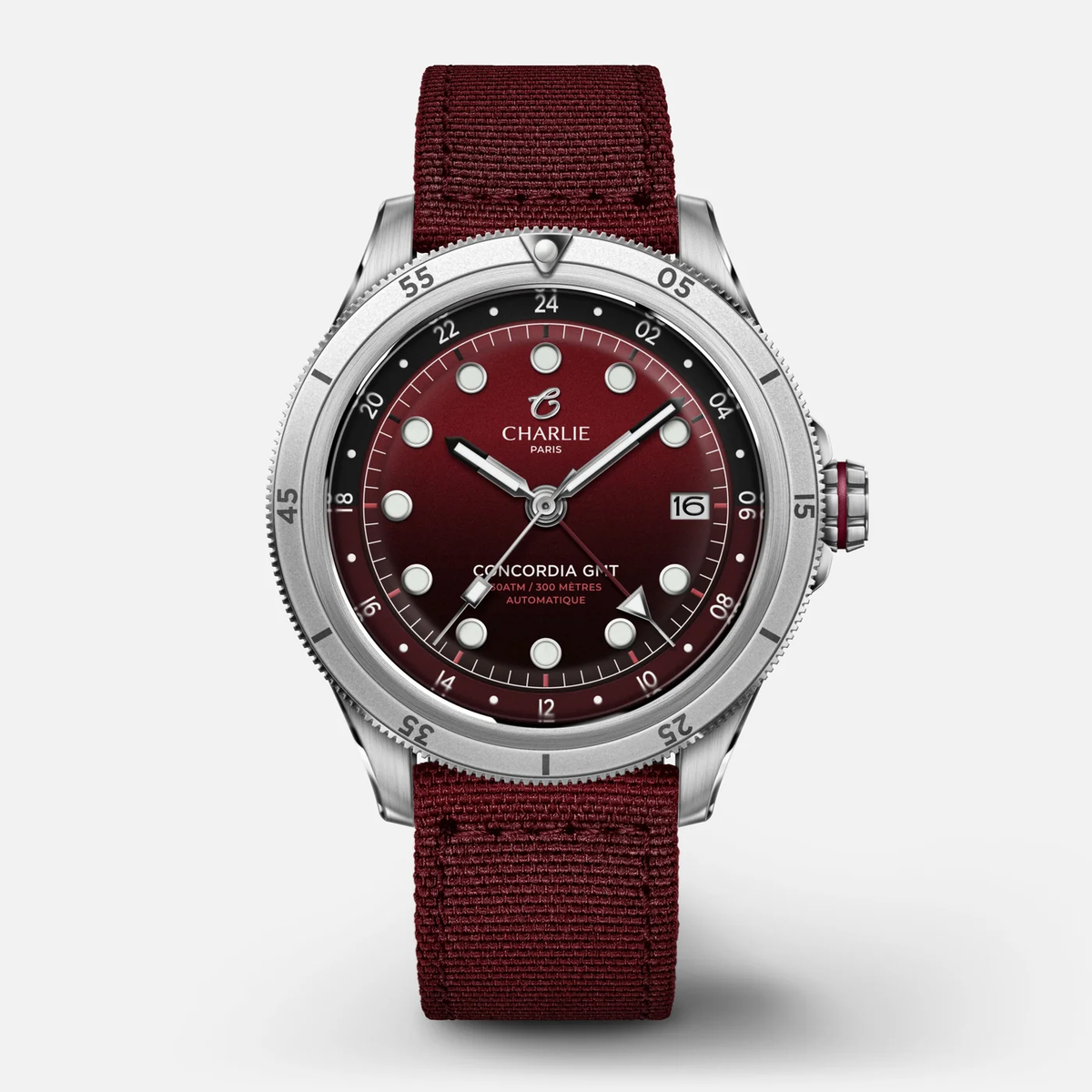 Montre Charlie Paris : Concordia GMT Automatique Bordeaux