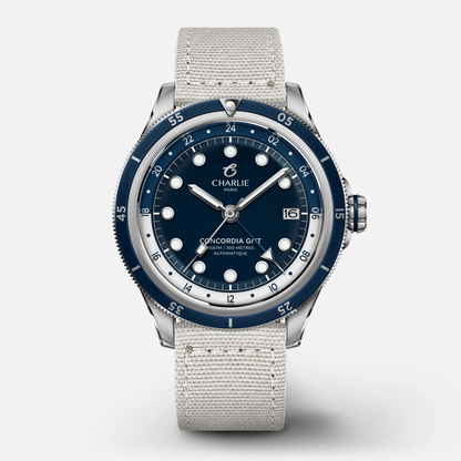 Montre Charlie Paris : Concordia GMT Automatique Bleu Antarctique